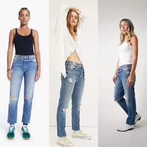 Mother Superior Trickster Ankle Straight Leg Jeans On Holy Ground Wash size 29